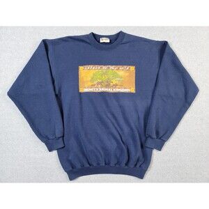 Vintage Disney Animal Kingdom Crewneck Sweatshirt Sz M Mickey 90s Disneyland